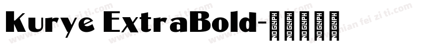 Kurye ExtraBold字体转换